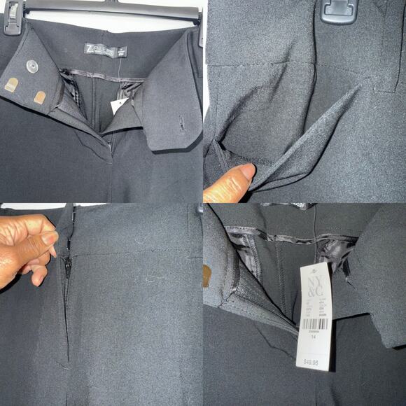 7th Avenue Studio Size 14 Black Barely Bootcut Pants - Picture 5 of 11